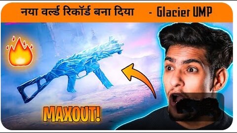 🔥I got Free UMP Glacier Skin and Maxout Glacier UMP - World Record crate opening in BGMI