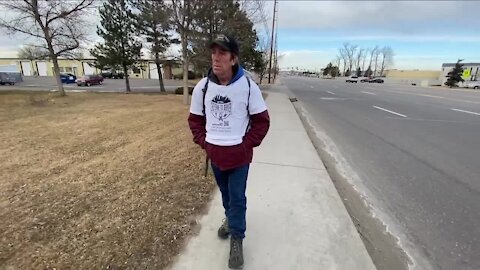 Man walking from Cheyenne, WY to Denver to raise money for cancer patient with rare brain tumor