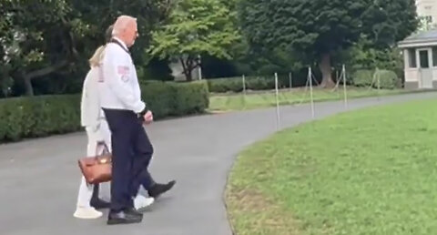 🚨New: Joe Biden is miraculously walking very fast now! Is this him or Jim Carey.l