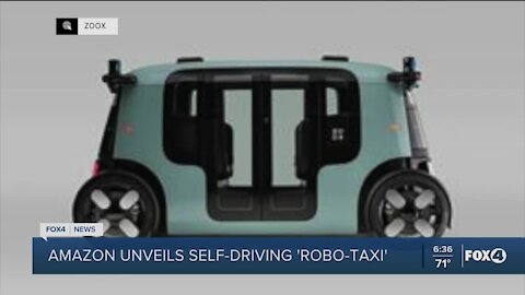 Amazon reveals self-driving robo-taxi