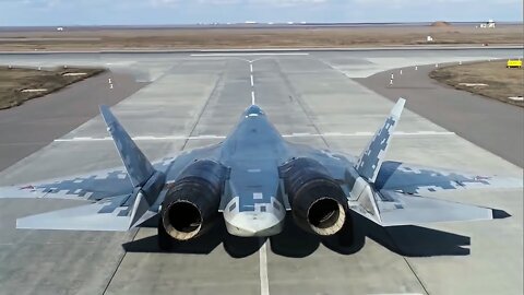 Sukhoi Su-57 - Takeoff, sound, maneuvers, in action