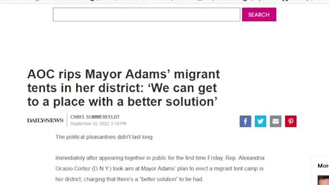 Racist AOC doesn't want illegals in her district, blames Eric Adams