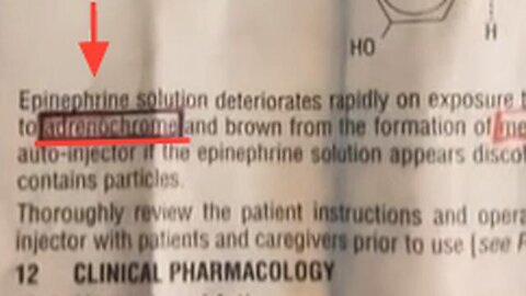 Epinephrine aka the EpiPen = Adrenochrome (Removed From Her Channel Multiple Times Because = TRUTH)