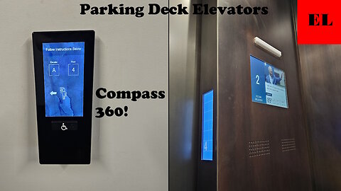 EPIC & NEW Otis Compass 360 Gen3 MRL Traction Parking Elevators - 110 East (Charlotte, NC)