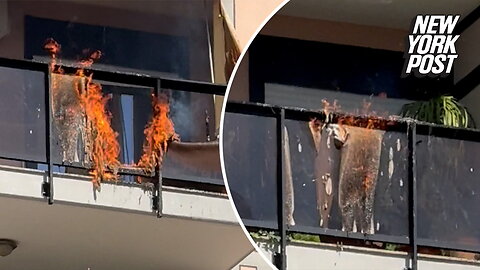 Plastic balcony covers catch fire during Italy's hellish heatwave