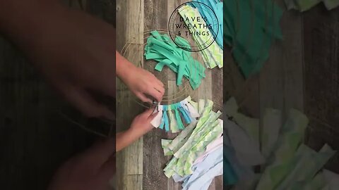 Coastal Cottage Rag Wreath DIY - Shorts - Wreath DIY - Dollar Tree DIY