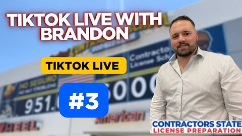 Contractors License Q&A TIKTOK WITH BRANDON #3