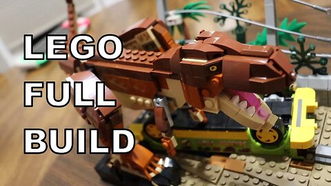 Jurrasic Park t rex breakout full lego toy build to calm lofi music 5 hoursUntitled