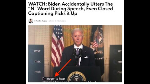 Biden Says The Forbidden N Word