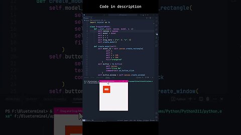 Drag and Drop in python #blueterminal #coding #python #programming