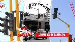 Los semáforos apagados de Cartagena