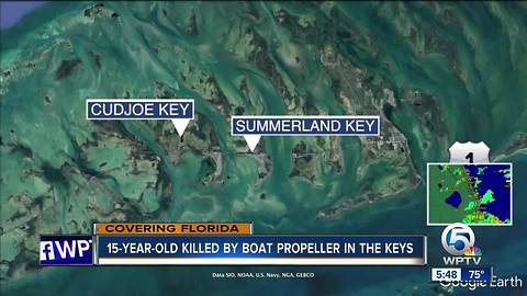 Teen killed by boat propeller