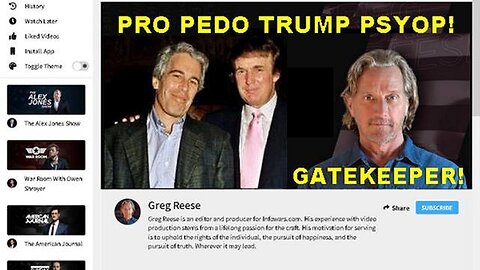 Psyop PRO PEDO Trump Gatekeeper Greg Reese : 70.000 Terrorists with Biometric US Passports!