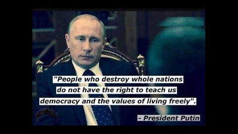 Putin "Russia did not abandon it's brothers in the Donbass. The lying Western elites have turned Ukraine into their military colony!"