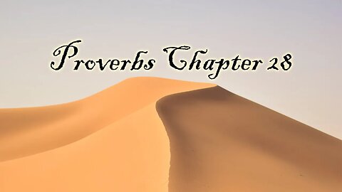 Proverbs Chapter 28 | Pastor Anderson