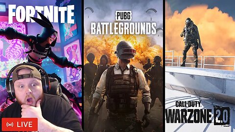 LIVE - TRIPLE THREAT CHALLENGE | FORTNITE, PUBG & WARZONE 2.0!