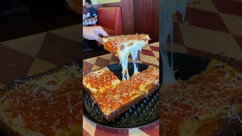 Have you ever tried DETROIT PAN PIZZA with sauce on top? 🍕