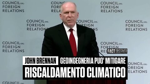 John Brennan - Geoingegneria può mitigare riscaldamento climatico