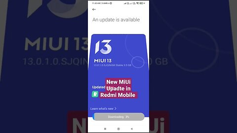 miui 13 update available now #miui13 #latestupdate #shorts #ytshorts