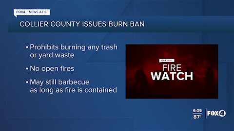 Local municipalities issuing burn bans