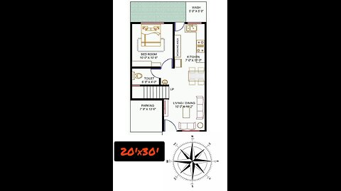 20 by 30 house plan,2 0×30 house plan