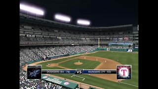 Major League Baseball 2k9 Dodgers Vs Rangers Part 1