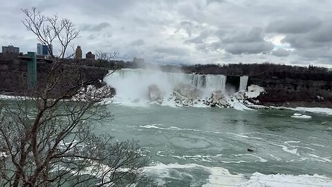 Niagara Falls Ontario Canada, Sunday, April 10 9 AM morning walk on Clifton Hill and The falls