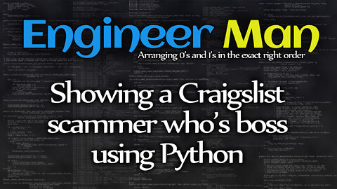Showing a Craigslist scammer who's boss using Python