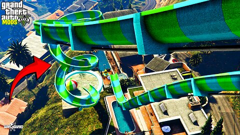 I Turned Frank's House into a Water Park! GTA 5 - Real Life Mods #272