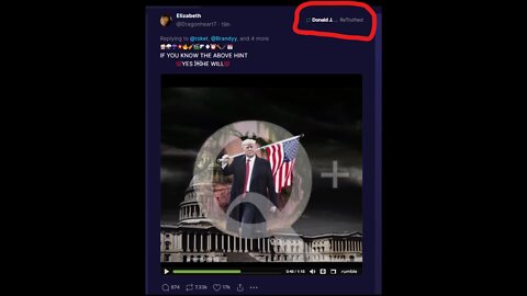 Trump Retruthed this Video. Over 10 Q references.