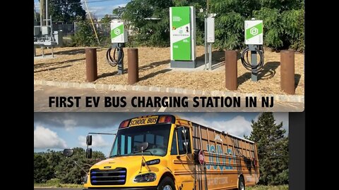 First Electric School Bus Charging Station In New Jersey Proterra 60 KW w/ Thomas Bus