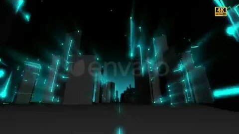 Motion Graphics Clip - Loopable Infinite Future City Zoom