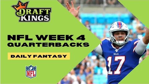 Top Daily Fantasy Sports NFL Quarterbacks for Week 4! #shorts