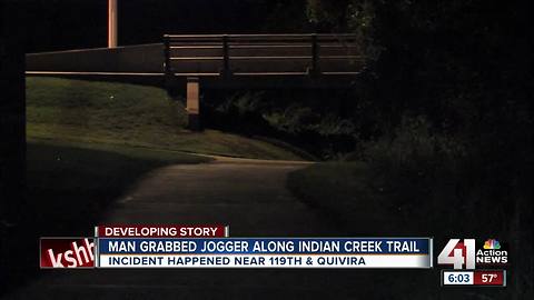 Woman says man grabbed her during Indian Creek Trail jog, but she escaped