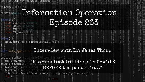 BREAKING LIVE 4pm EST: Dr. Thorp - Florida Took Covid Billions From HHS Six Months BEFORE Pandemic