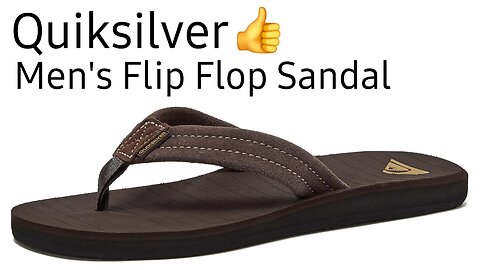 Quiksilver Men's Carver Suede 3 Point Flip Flop Athletic Sandal