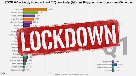 Pandemic 2020 Lost Working Hours Quartely by Regions and Income Groups