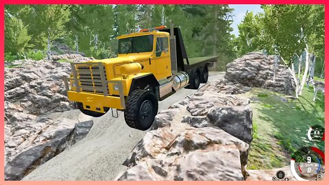 TruckFails | Trucks vs Dangerous Stone #132 | BeamNG.Drive |TrucksFails