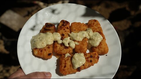 Beer Battered Cod Filets. How do the hens react to this treat?