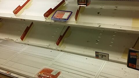 Panic Shopping Before A Blizzard The Shelves Are Emtpy