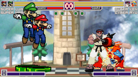 MUGEN - Super Mario & Super Luigi vs. Cyber Ryu & Cyber Ken - Download