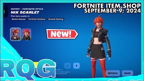 “NEW” NIX SCARLET SKIN IS HERE! FORTNITE ITEM SHOP (September 9, 2024)