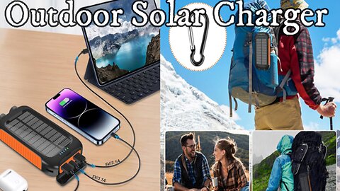 Solar-Charger-Power-Bank Waterproof Portable Solar Phone Charger https://amzn.to/3Xg0l5Y