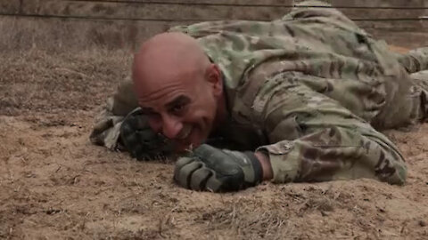 U.S. Army Medicine Sergeants Major participate in an obstacle course