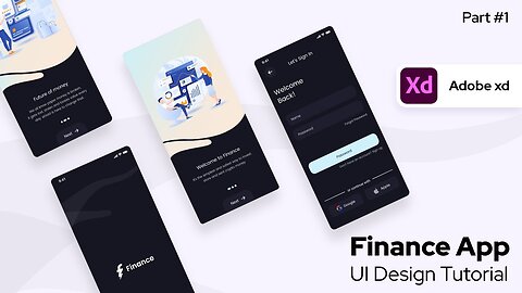 Adobe XD Tutorial for Beginners | Finance App UI Design