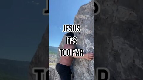 Climb of his life! #climbing #boulder #ripped #climb #mountians #theboys #frankslide