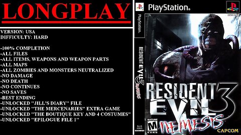 Resident Evil 3 PS4 Dvd Case Overview