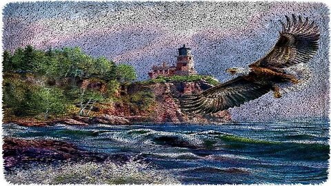 Eagle Lighthouse | Rug Making Latch Hooking Kit