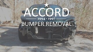 1994 - 1997 Honda Accord Front Bumper Removal