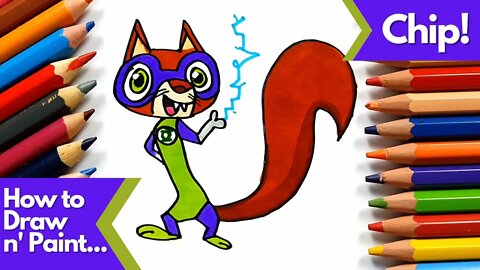 How to draw and paint Chip DC League of Super-Pets